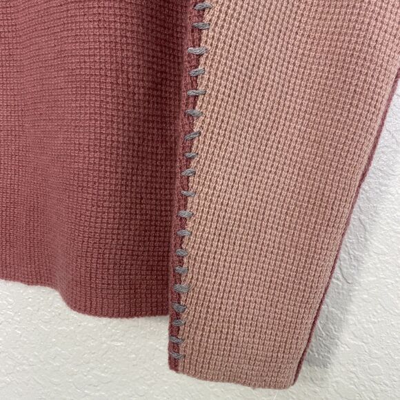 Johnny Was Calme Sweater Womens Small Cashmere Waffle Whip Stitch Knit Cozy NEW - Picture 8 of 10